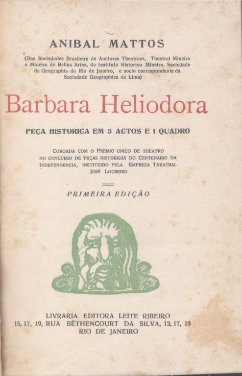 Capa livro "Barbara Heliodora: peça histórica em 3 actos e 1 quadro", de Anibal Mattos
